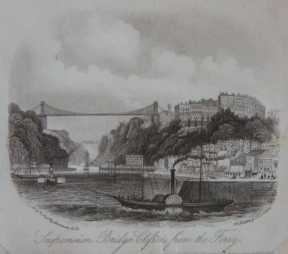 Steel Vignette - Suspension Bridge, Clifton from Ferry - Newman